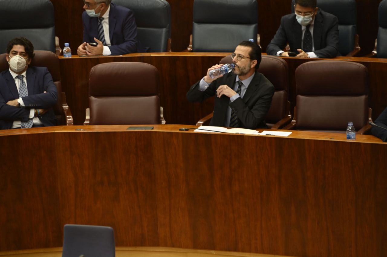 David Pérez y Javier Fernández Lasquetty en la Asamblea de Madrid