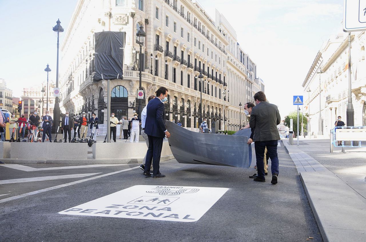 El Alcalde de Madrid, José Luis Martínez-Almeida, inaugura la peatonalización de la Puerta del Sol