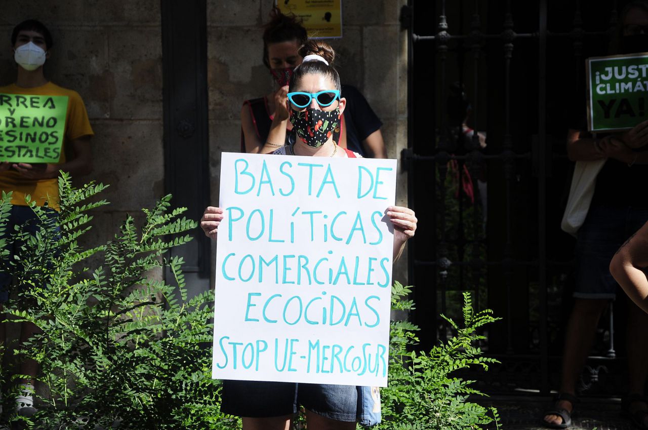 Friday's for future, protesta ante la embajada de Brasil en Madrid en contra de la deforestación del Amazonas 