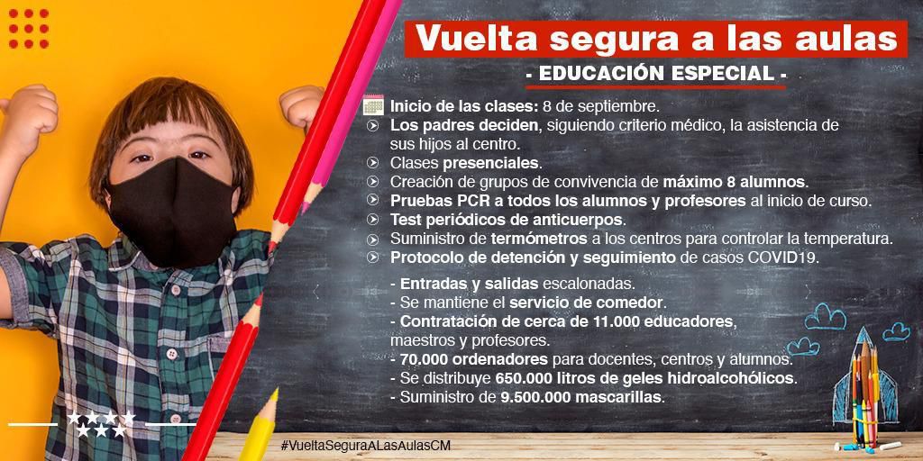 Vuelta segura a las aulas curso 2020-2021
