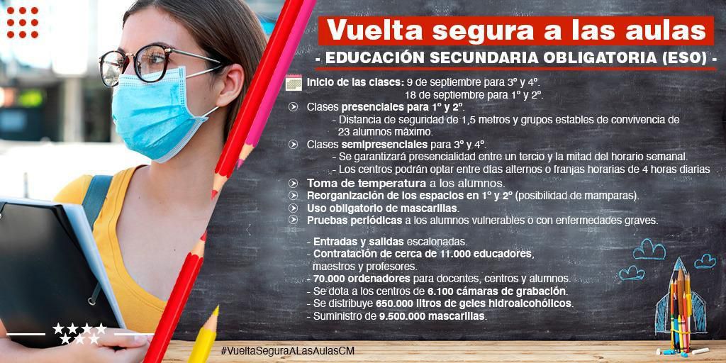 Vuelta segura a las aulas curso 2020-2021
