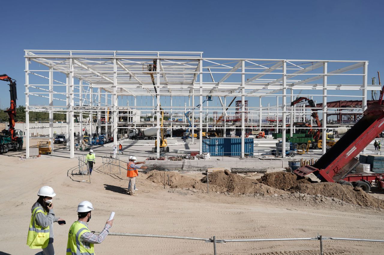 Obras del nuevo hospital de emergencias Isabel Zendal. 