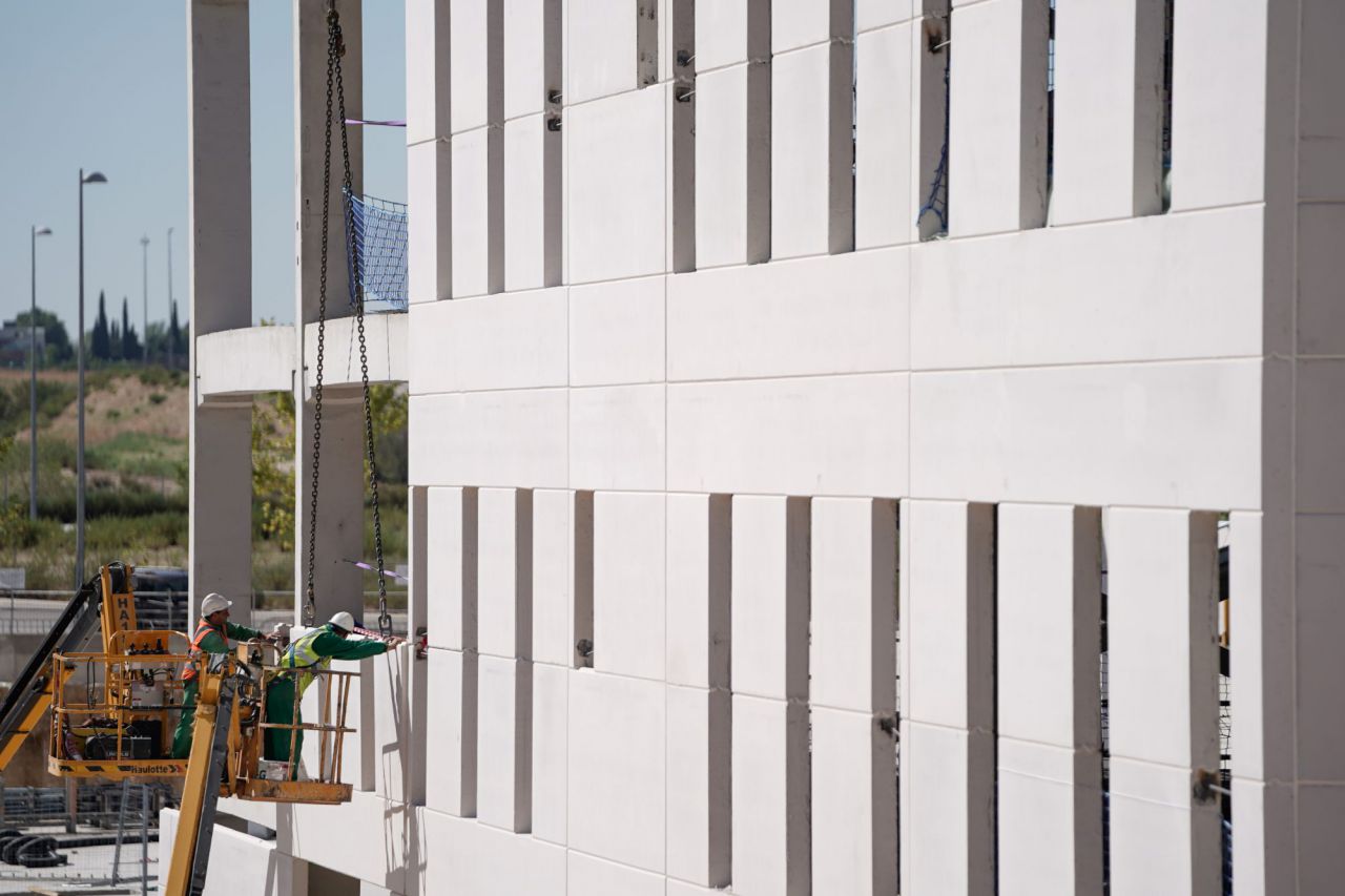 Obras del nuevo hospital de emergencias Isabel Zendal. 