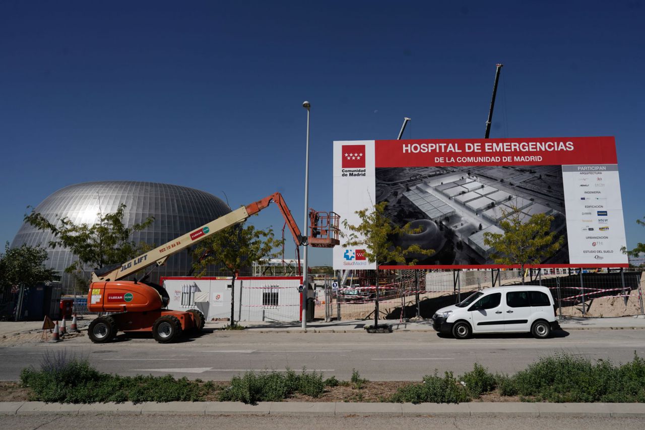 Obras del nuevo hospital de emergencias Isabel Zendal. 