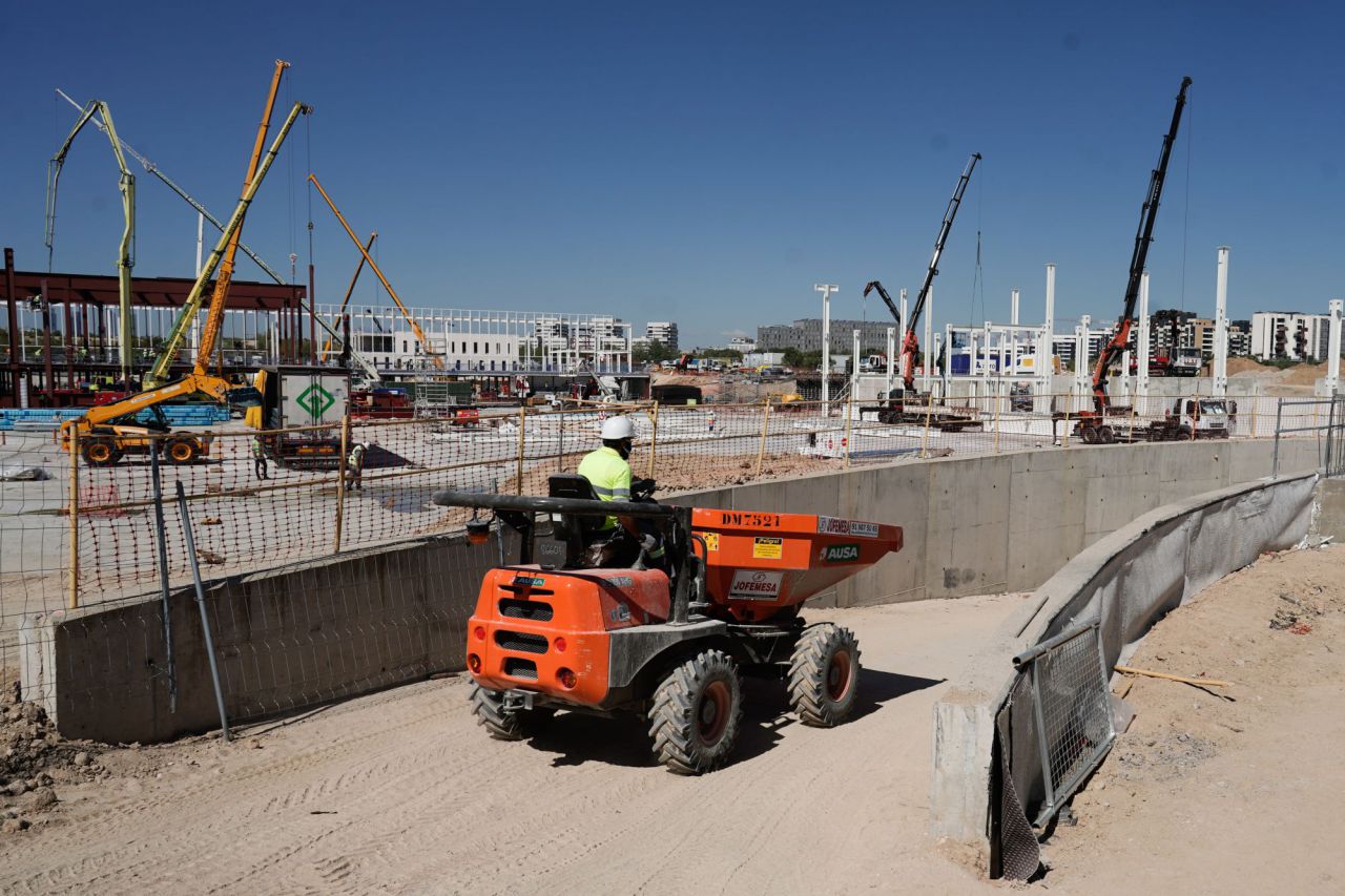Obras del nuevo hospital de emergencias Isabel Zendal. 