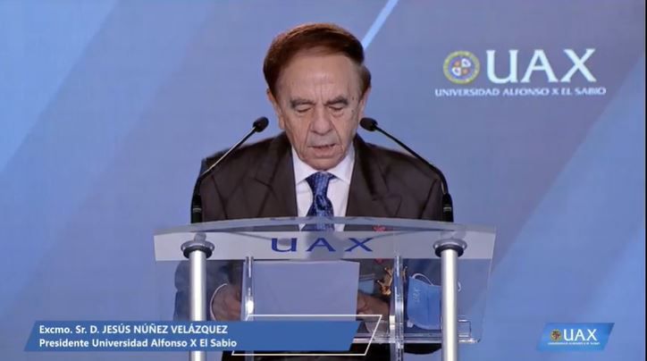 Jesús Núñez Velázquez, Presidente de la Universidad Alfonso X el Sabio, clausura el Acto de Apertura del Curso 2020/2021