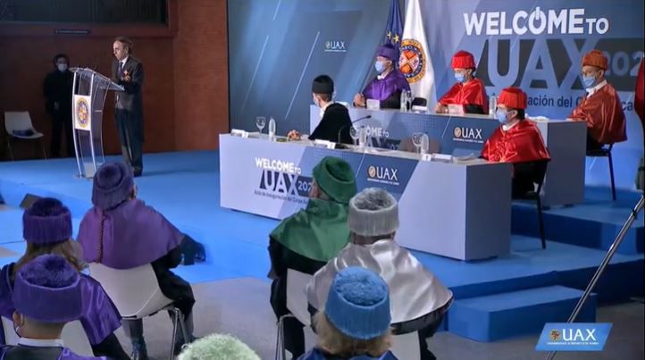 Jesús Núñez Velázquez, Presidente de la Universidad Alfonso X el Sabio, clausura el Acto de Apertura del Curso 2020/2021
