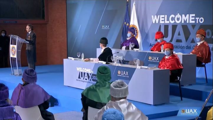 Jesús Núñez Velázquez, Presidente de la Universidad Alfonso X el Sabio, clausura el Acto de Apertura del Curso 2020/2021