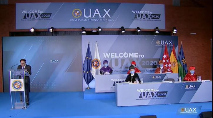 Jesús Núñez Velázquez, Presidente de la Universidad Alfonso X el Sabio, clausura el Acto de Apertura del Curso 2020/2021