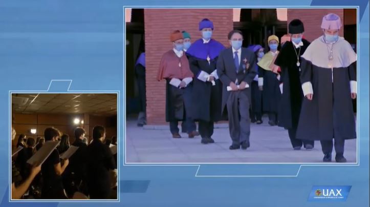 Jesús Núñez Velázquez, Presidente de la Universidad Alfonso X el Sabio, clausura el Acto de Apertura del Curso 2020/2021