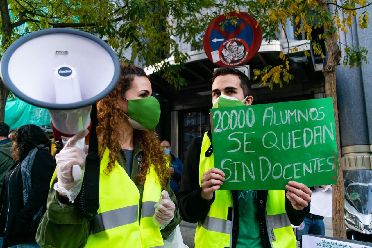 Docentes todo el curso,Marea Verde,Escuela PúblicaConsejeria de Educación,Madrid,