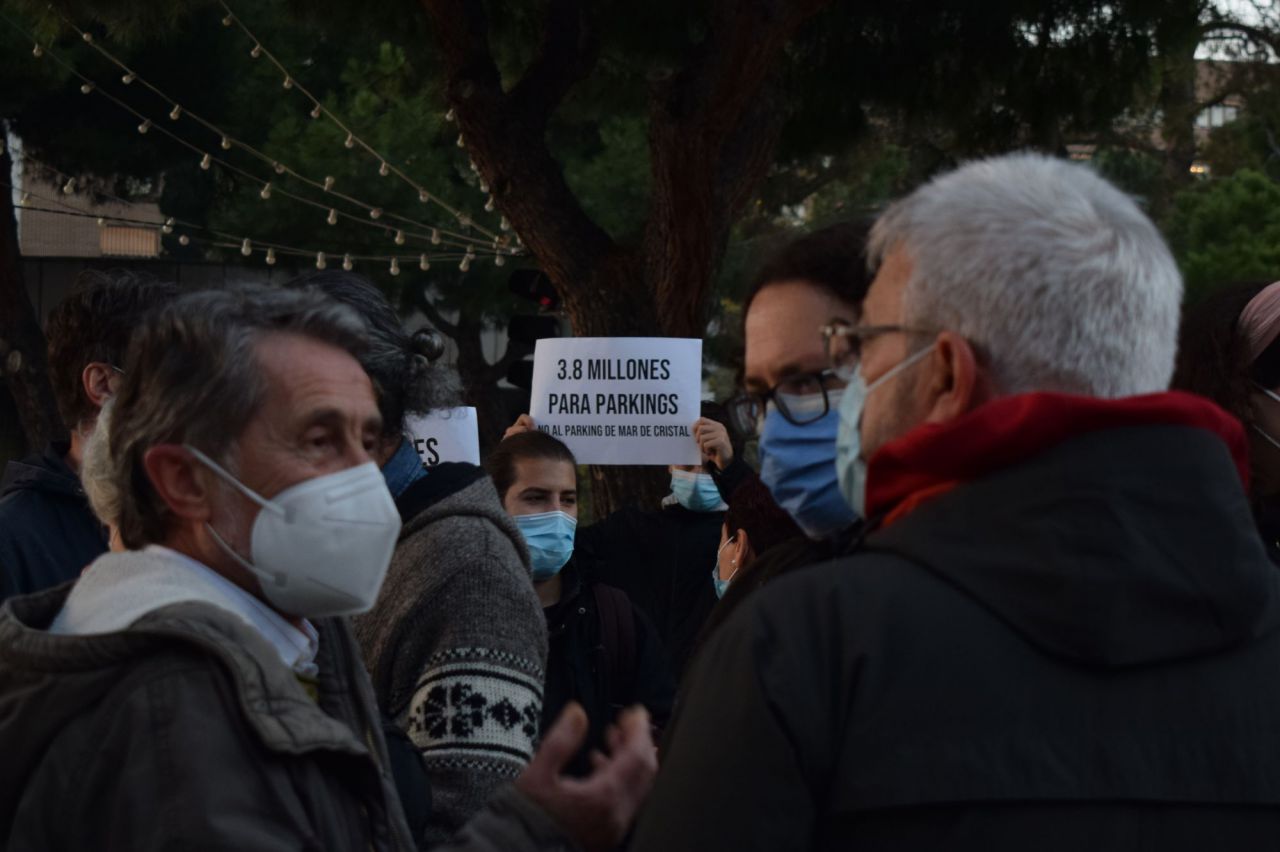 Concentración contra el Parking Mar de Cristal,Parque Pinar del Rey, Madrid,