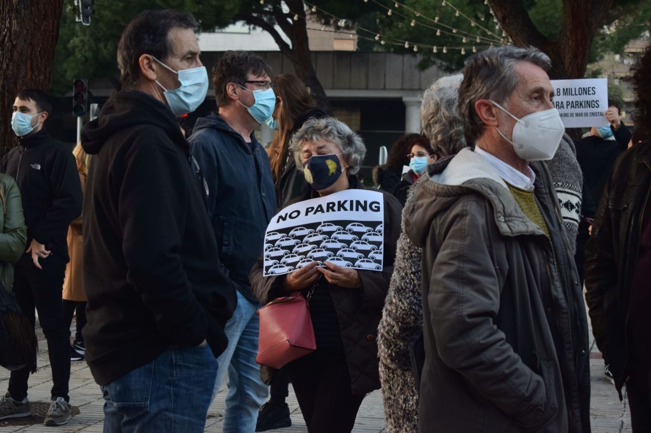 Concentración contra el Parking Mar de Cristal,Parque Pinar del Rey, Madrid,