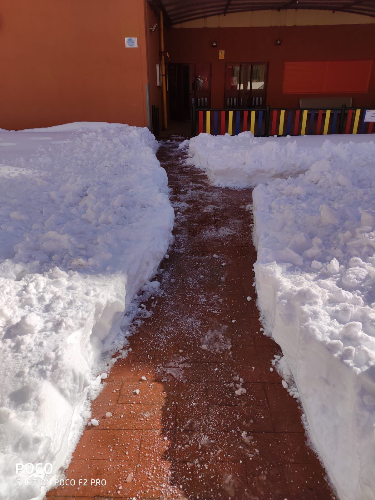 Situación del Colegio Torrevilano tras la tormenta Filomena