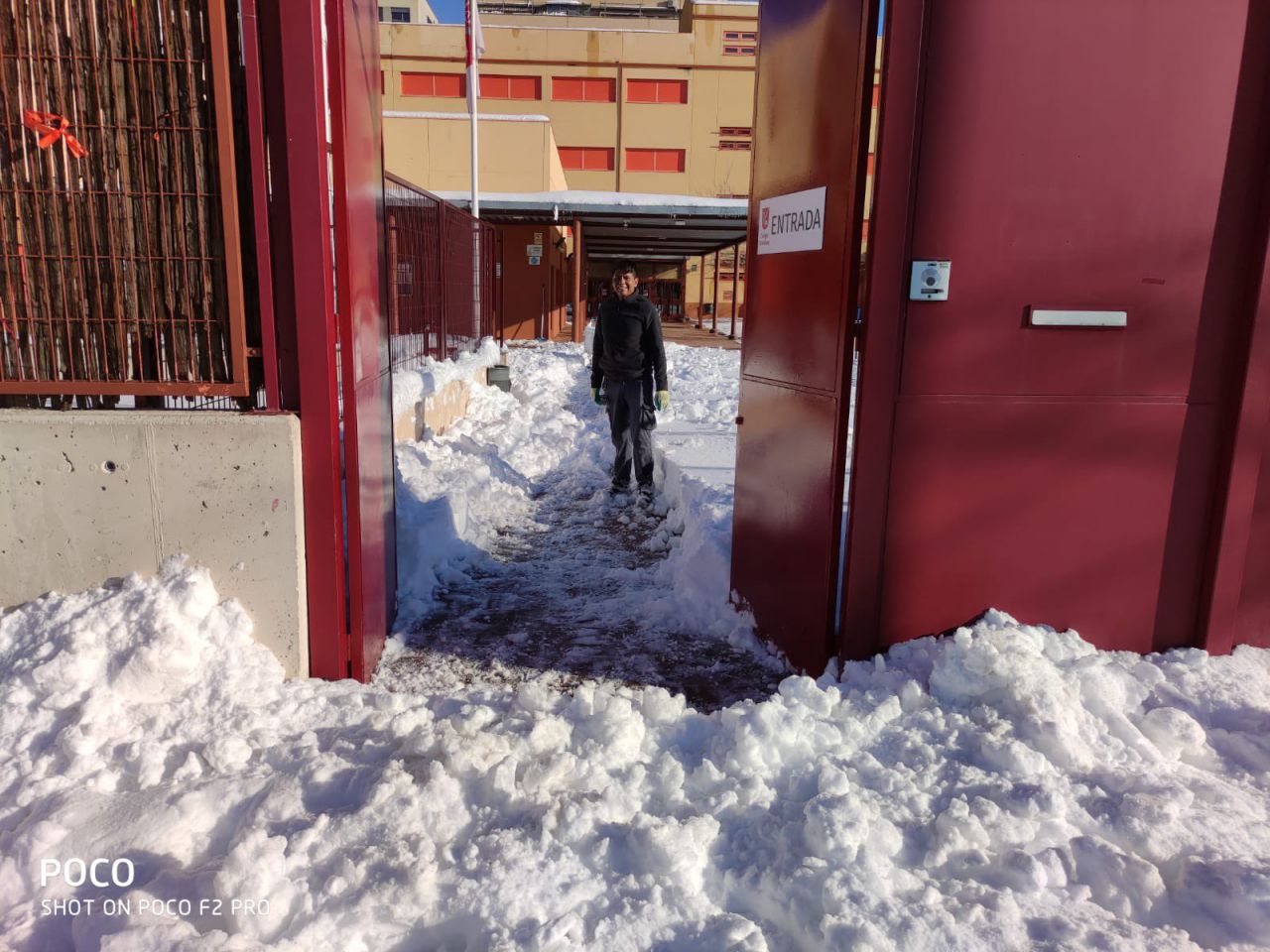 Situación del Colegio Torrevilano tras la tormenta Filomena