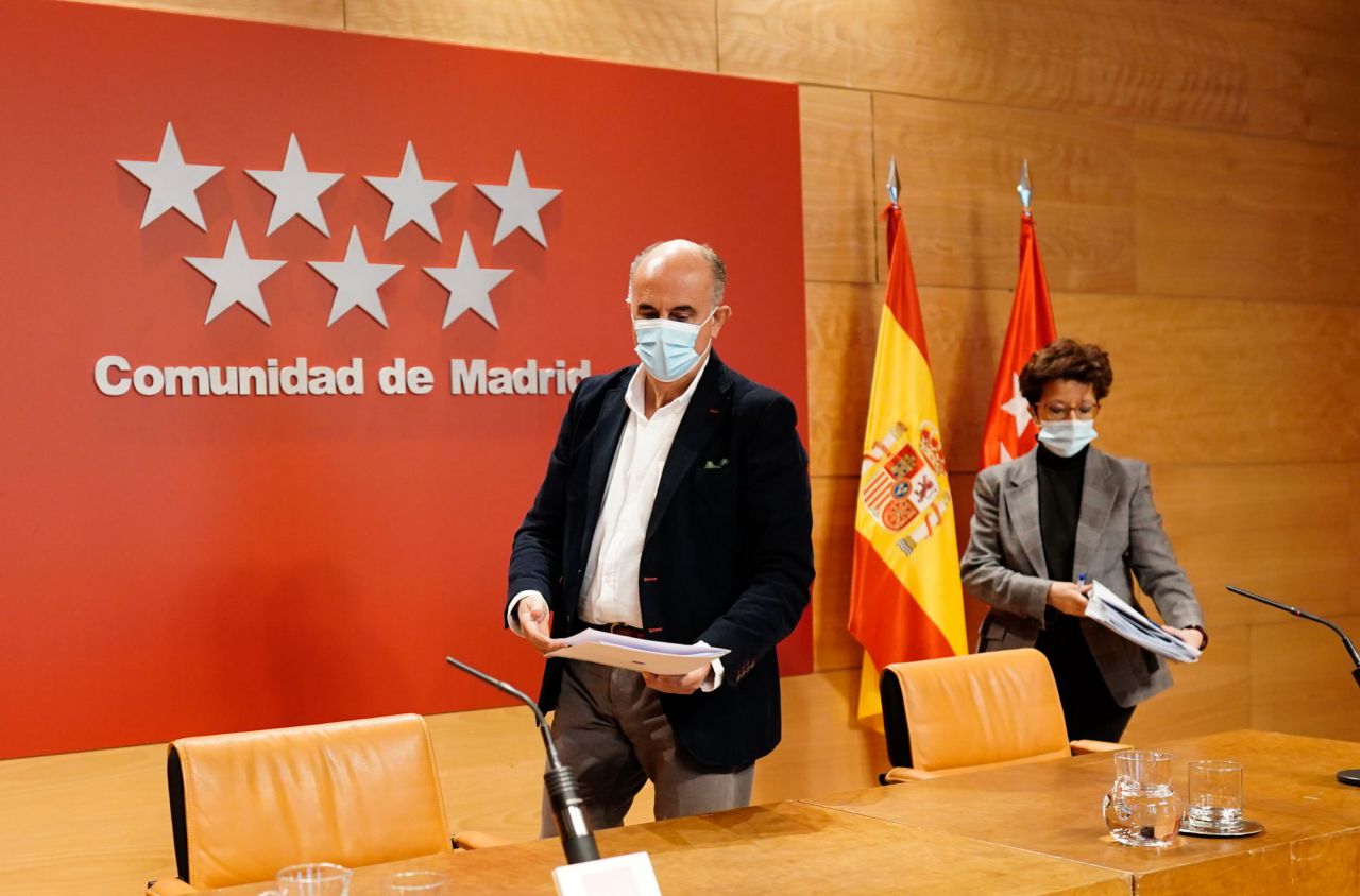 Antonio Zapatero y Elena Andradas actualizan la situación epidemiológica de la Comunidad de Madrid
