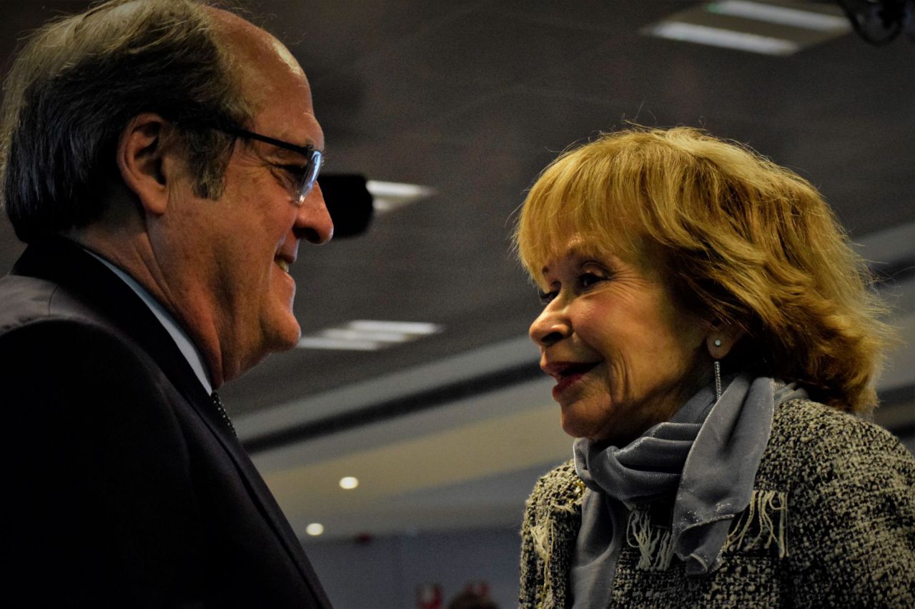 María Teresa Fernández de la Vega  y Ángel Gabilondo en el acto de conmemoración de los 50 años de la UAM.