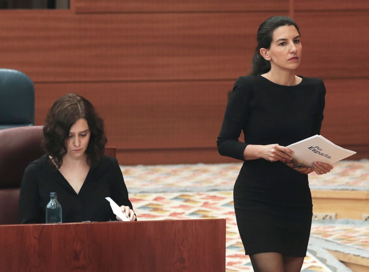 Rocío Monasterio durante el Pleno especial de la Asamblea por la crisis sanitaria de la Covid-19