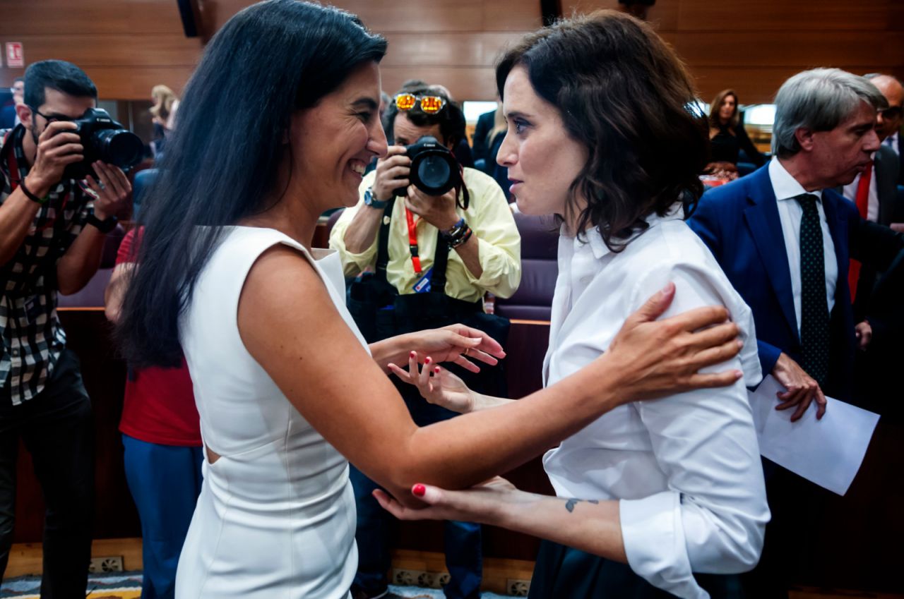 Pleno de investidura de Isabel Díaz Ayuso en la Asamblea de Madrid.