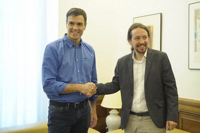 Reunión de Pedro Sánchez y Pablo Iglesias