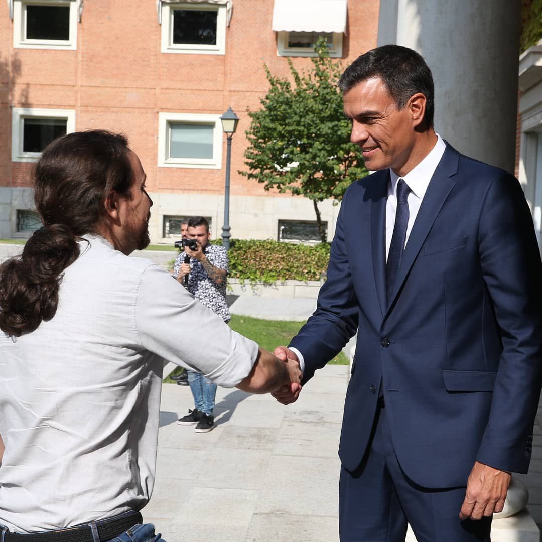 Pedro Sánchez y Pablo Iglesias, en una reunión mantenida en La Moncloa tras las vacaciones estivales.