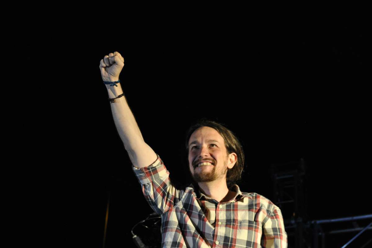 Pablo Iglesias celebra los resultados electorales
