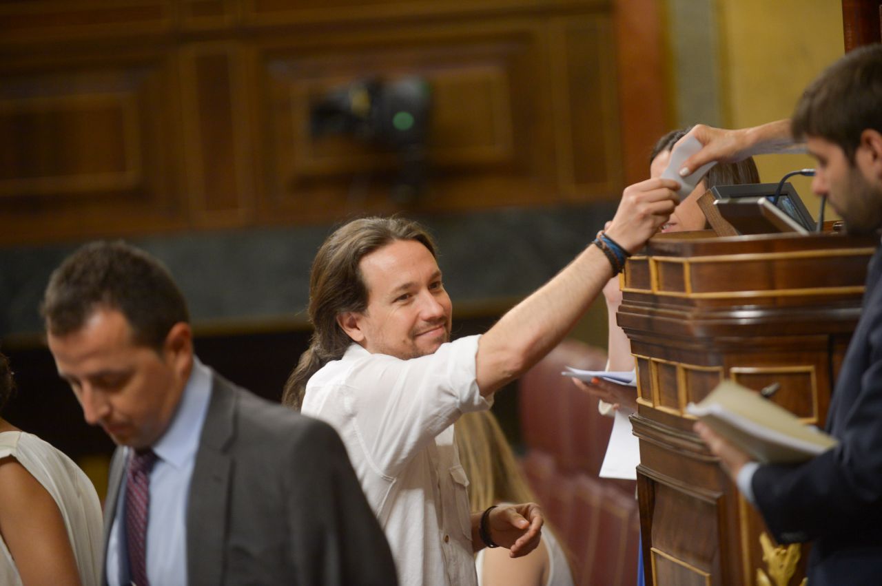 Pablo Iglesias en el Congreso de los Diputados.