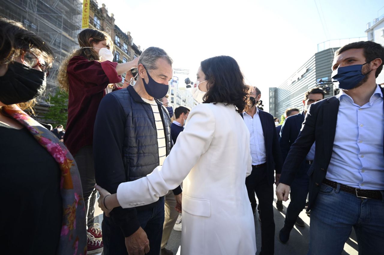 Isabel Díaz Ayuso, candidata del PP a la presidencia de la Comunidad de Madrid, durante el acto de inicio de campaña de las elecciones del 4 de mayo