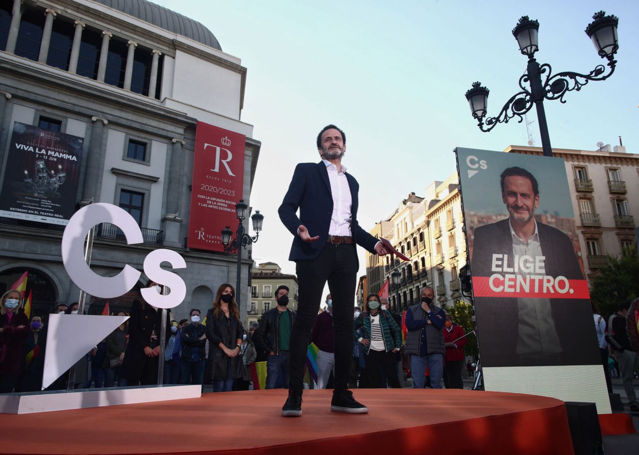 Edmundo Bal, candidato de Ciudadanos a la presidencia de la Comunidad de Madrid, durante el acto de inicio de campaña electoral