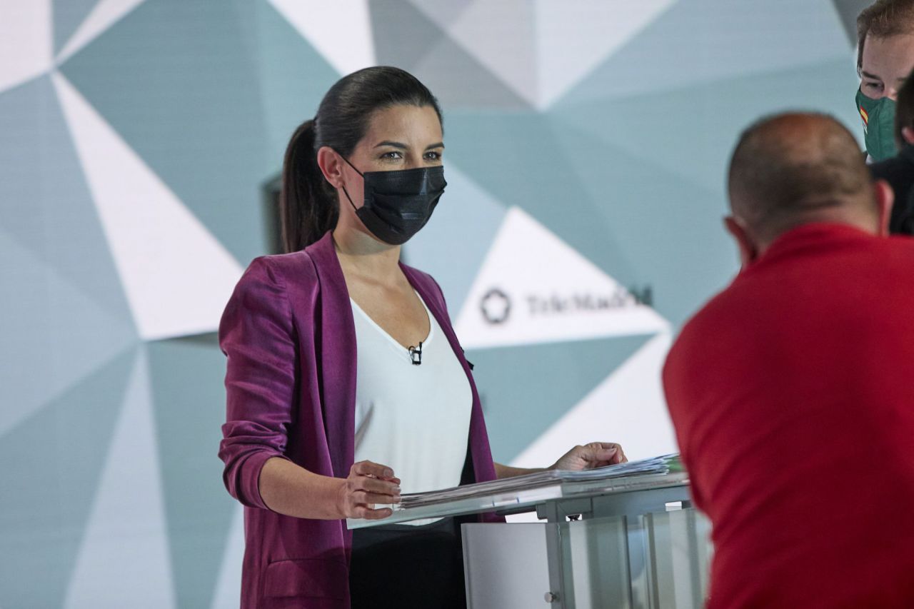Rocío Monasterio en el debate electoral de Telemadrid