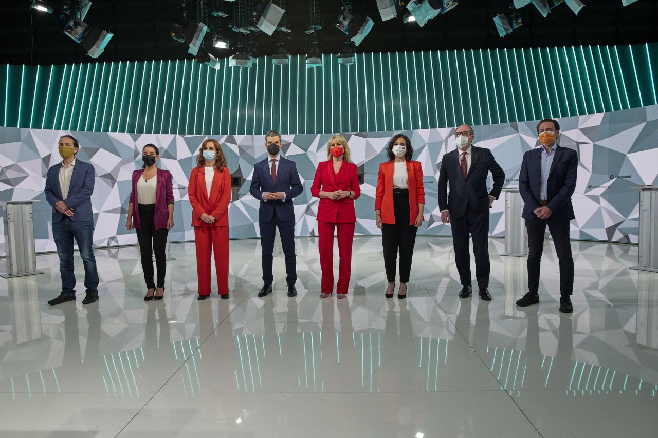 Debate de los seis candidatos del 4M en Telemadrid