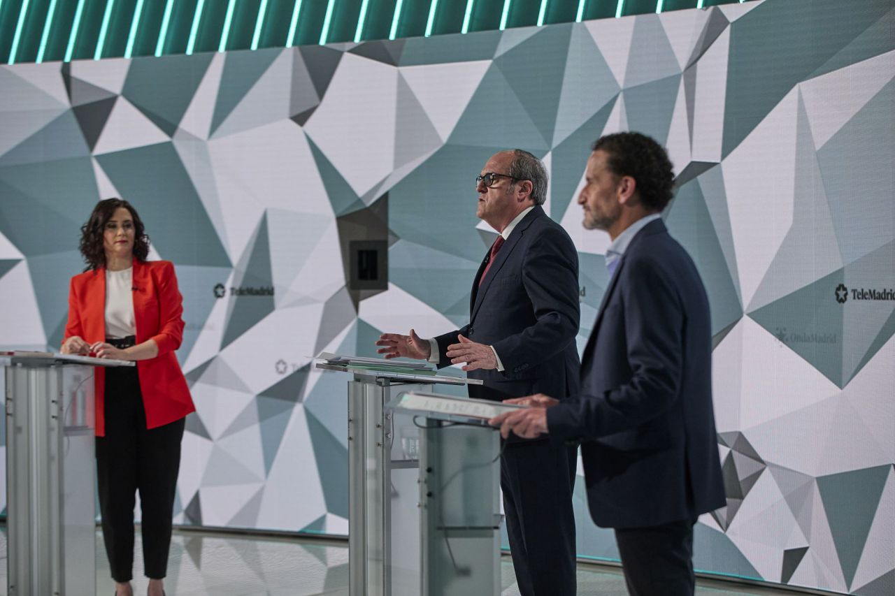 Isabel Díaz Ayuso, Ángel Gabilondo y Edmundo Bal
