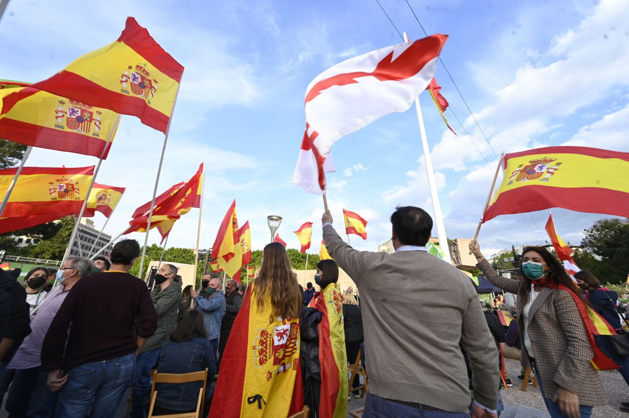 Acto de cierre de campaña de Vox en la plaza de Colón