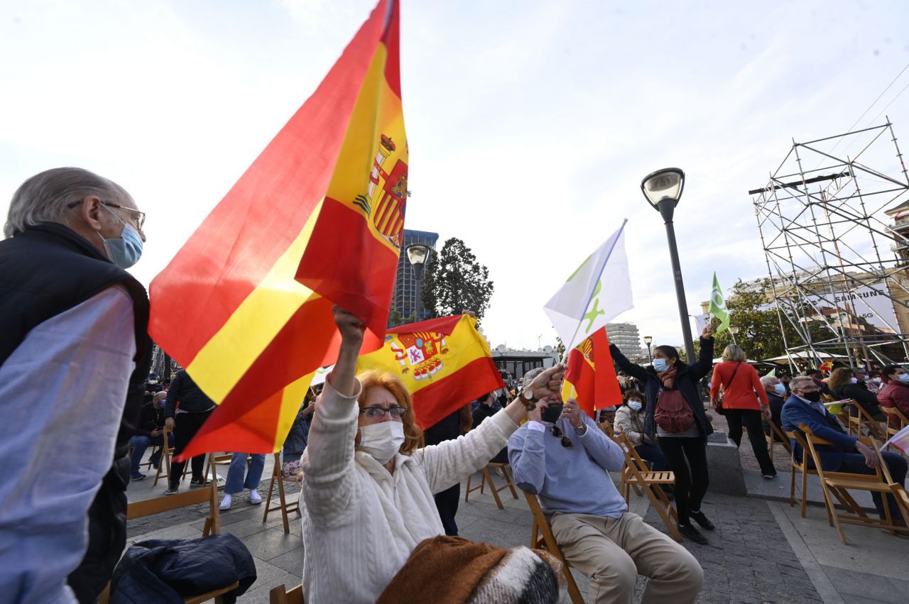 Acto de cierre de campaña de Vox en la plaza de Colón