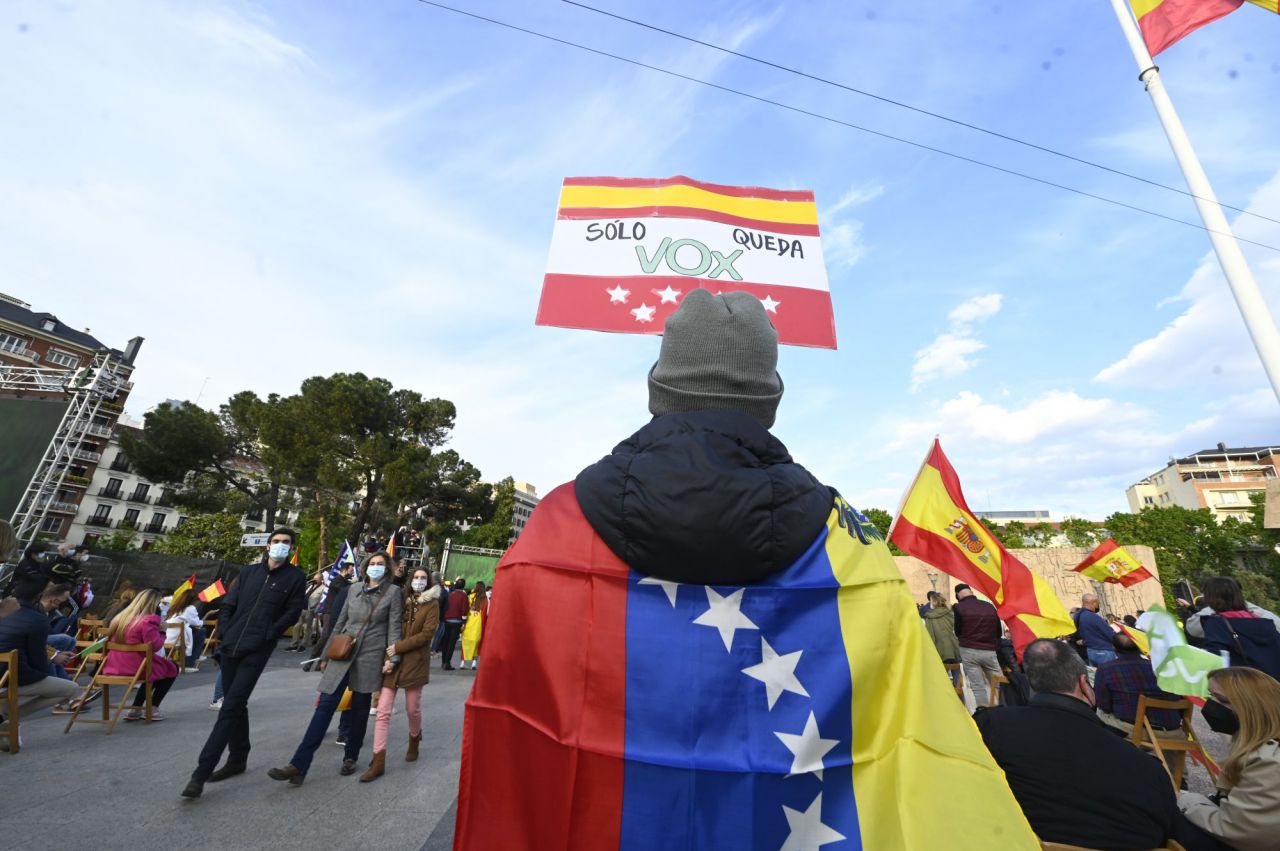 Acto de cierre de campaña de Vox en la plaza de Colón