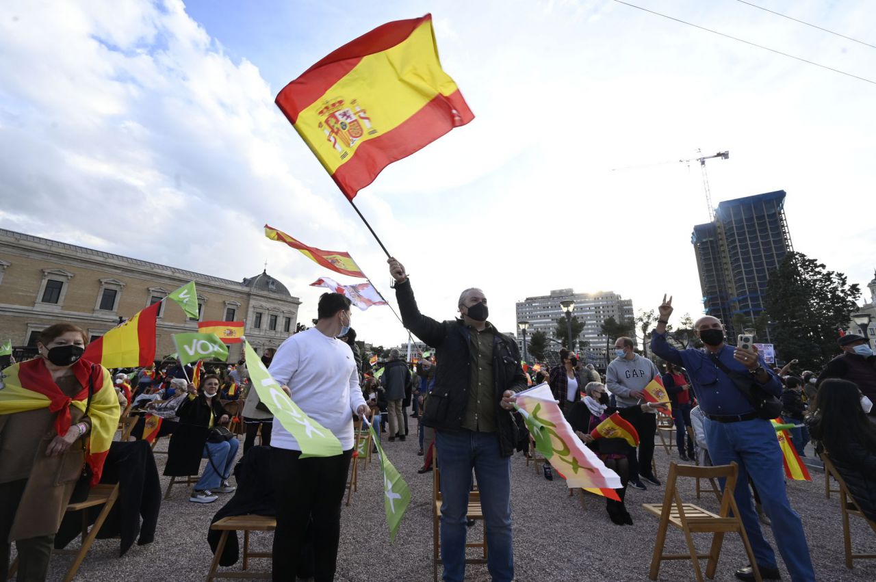 Acto de cierre de campaña de Vox en la Plaza de Colón