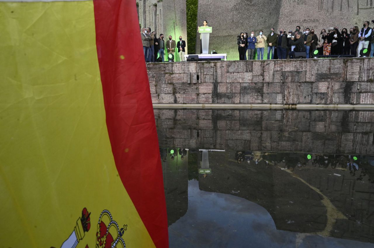 Rocio Monasterio, candidata de Vox a la presidencia de la Comunidad de Madrid, durante el acto de cierre de campaña