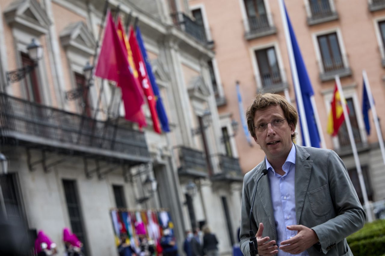 José Luis Martínez Almeida, alcalde de Madrid, durante la celebración del Día de Europa