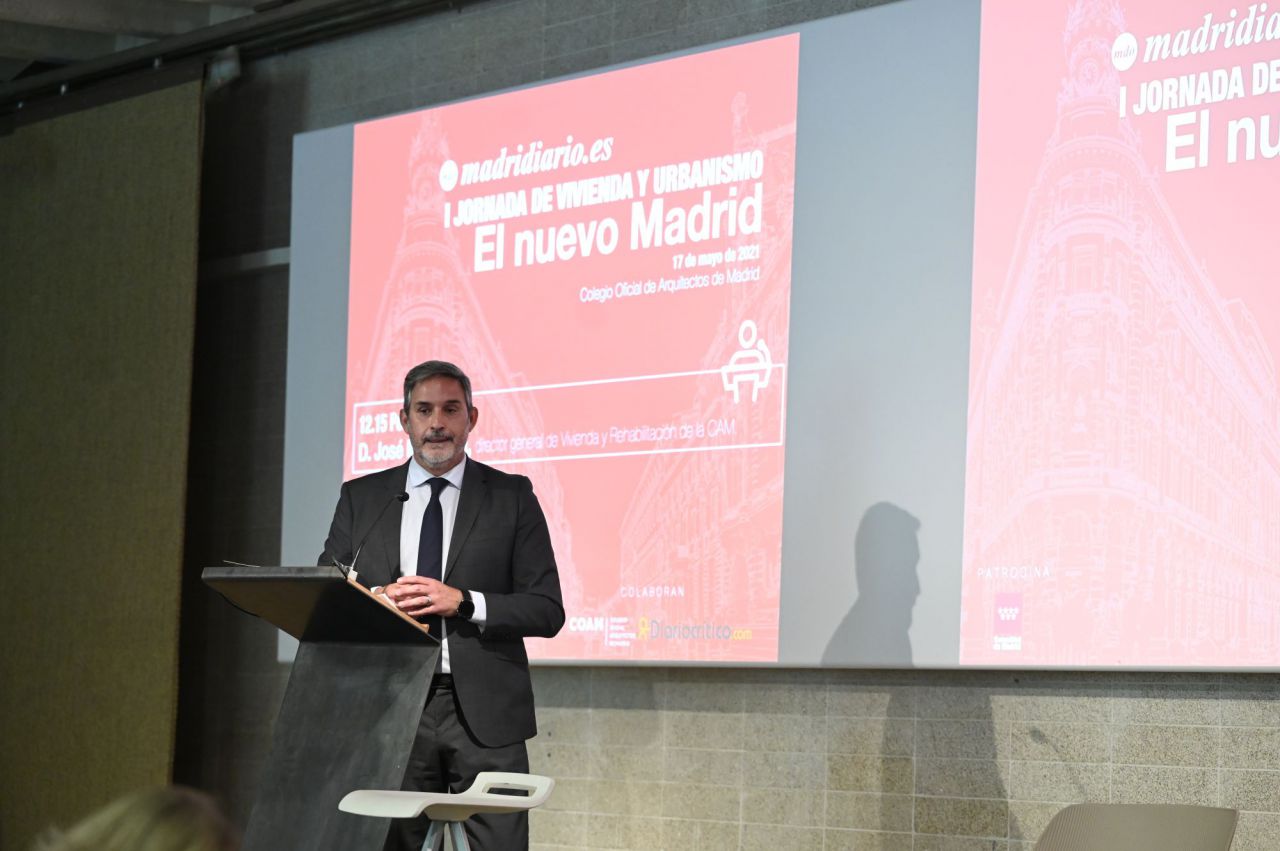 José Ma García, director general de Vivienda y Rehabilitación de la Comunidad de Madrid, durante la I Jornada de vivienda y urbanismo