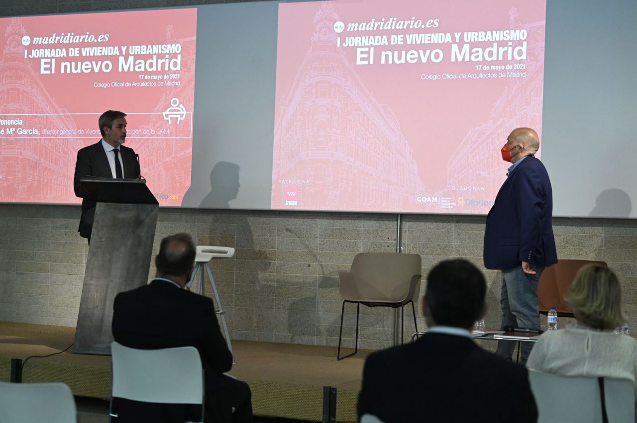 José Ma García, director general de Vivienda y Rehabilitación de la Comunidad de Madrid, durante la I Jornada de vivienda y urbanismo