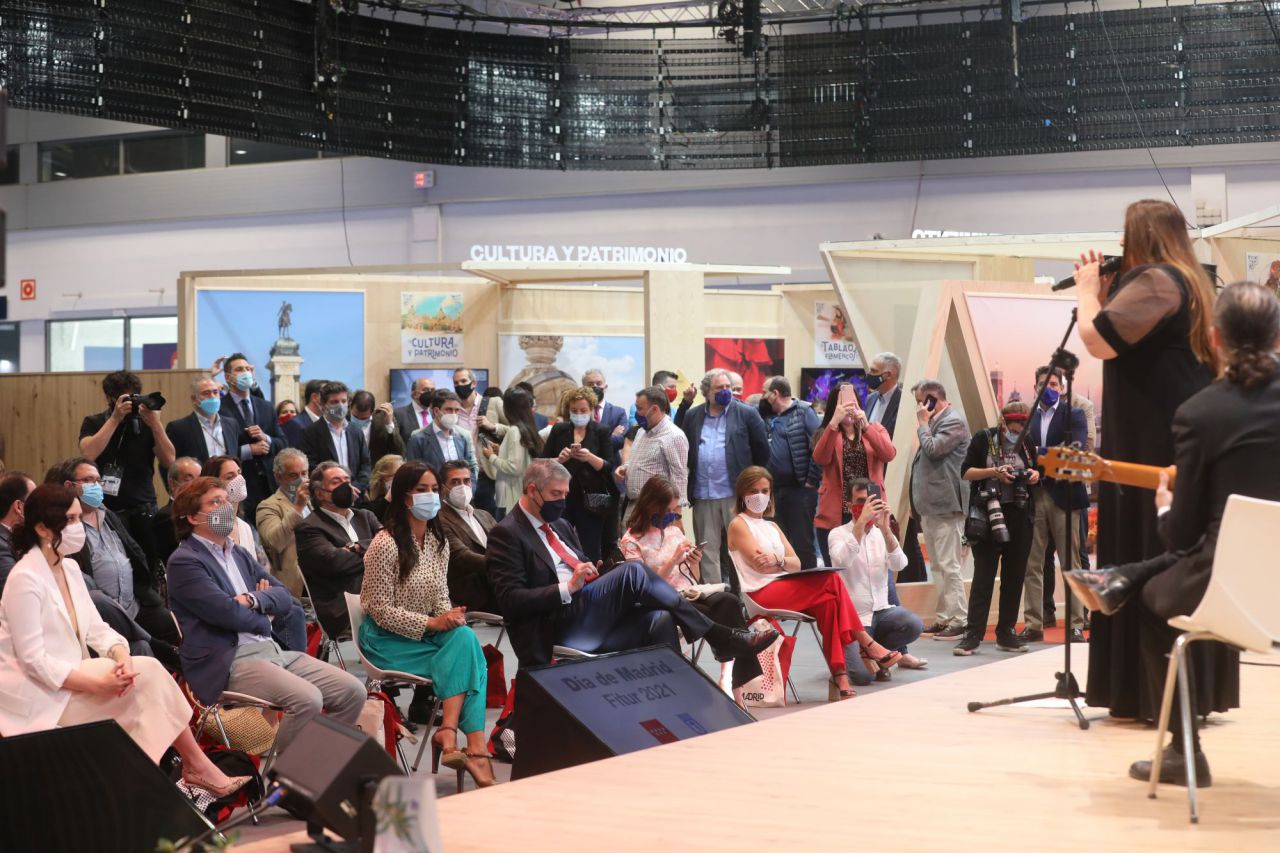 Actuación en el stand de Madrid en Fitur.