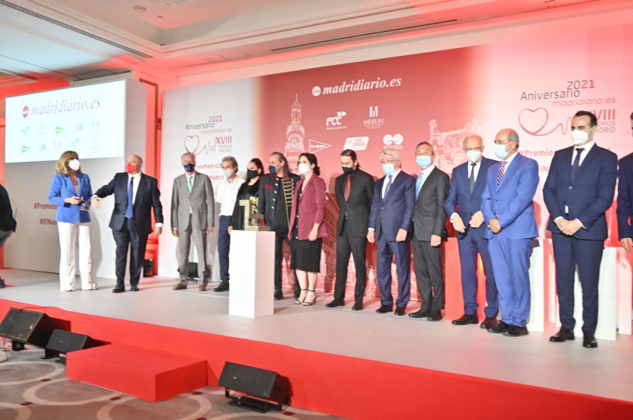 Todos los galardonados de los Premios Madrid al final de la gala