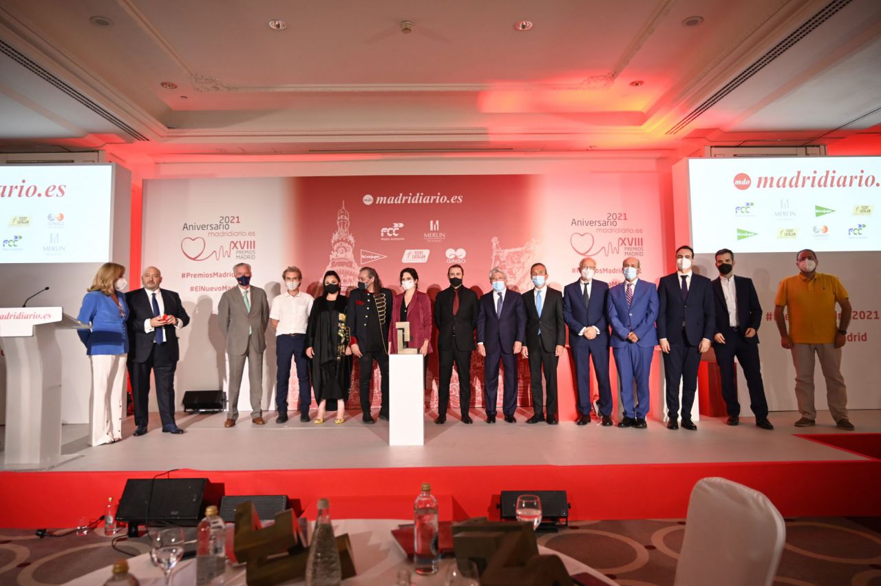 Todos los galardonados de los Premios Madrid al final de la gala