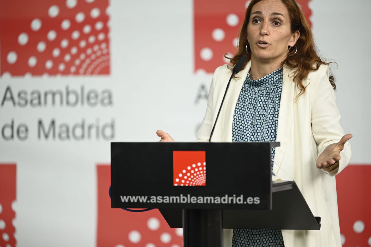 Mónica García, portavoz de Más Madrid en la Asamblea