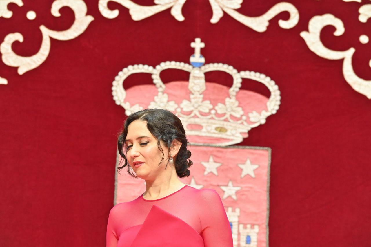 Isabel Díaz Ayuso durante el acto de toma de posesión como presidenta de la Comunidad de Madrid 
