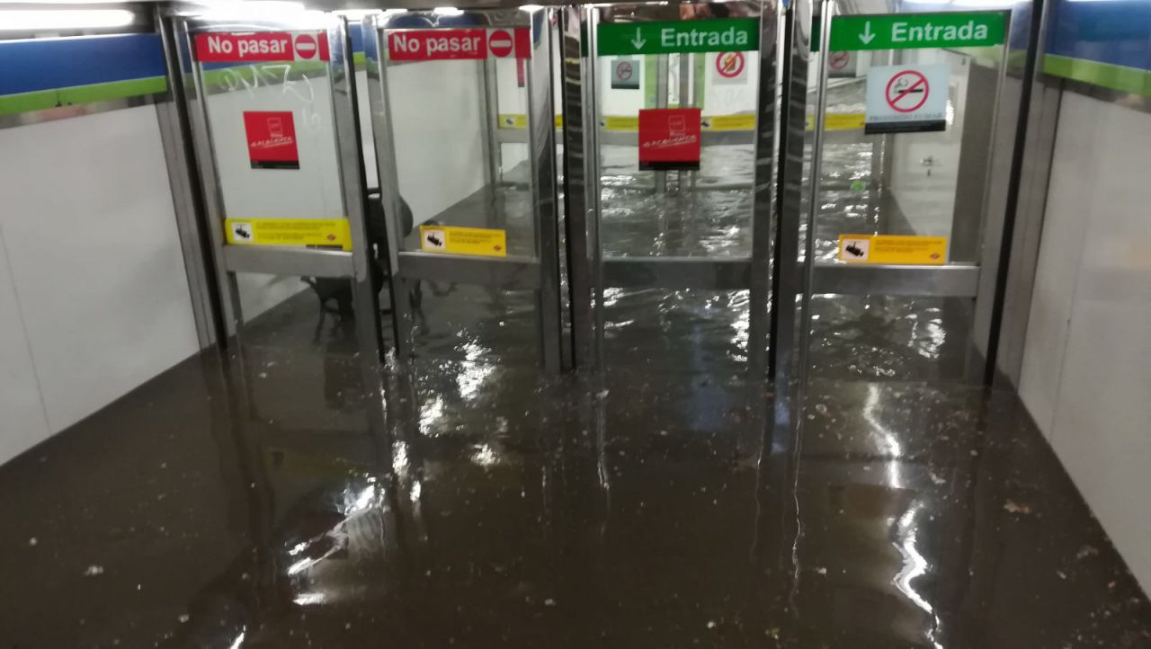 Inundaciones en la estación de Metro de Marqués de Vadillo
