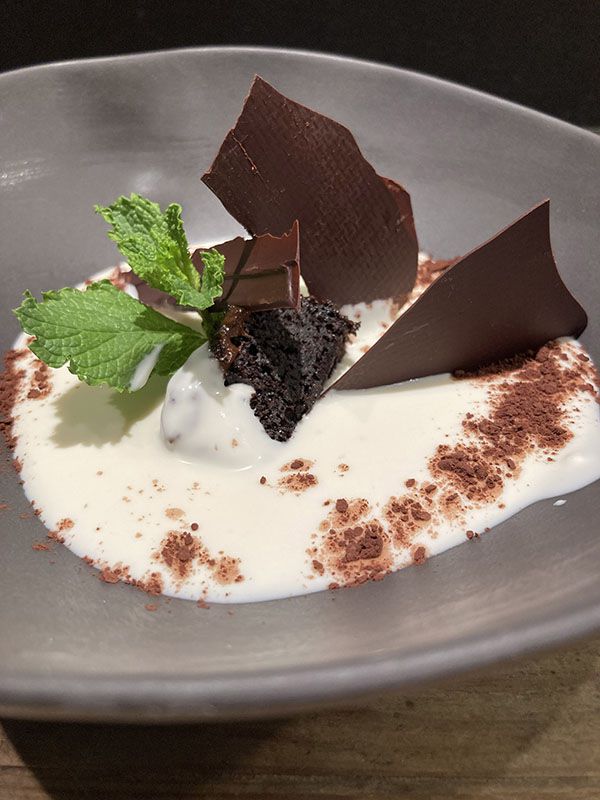 Textura de tres chocolates - La Terraza del Santo Doming