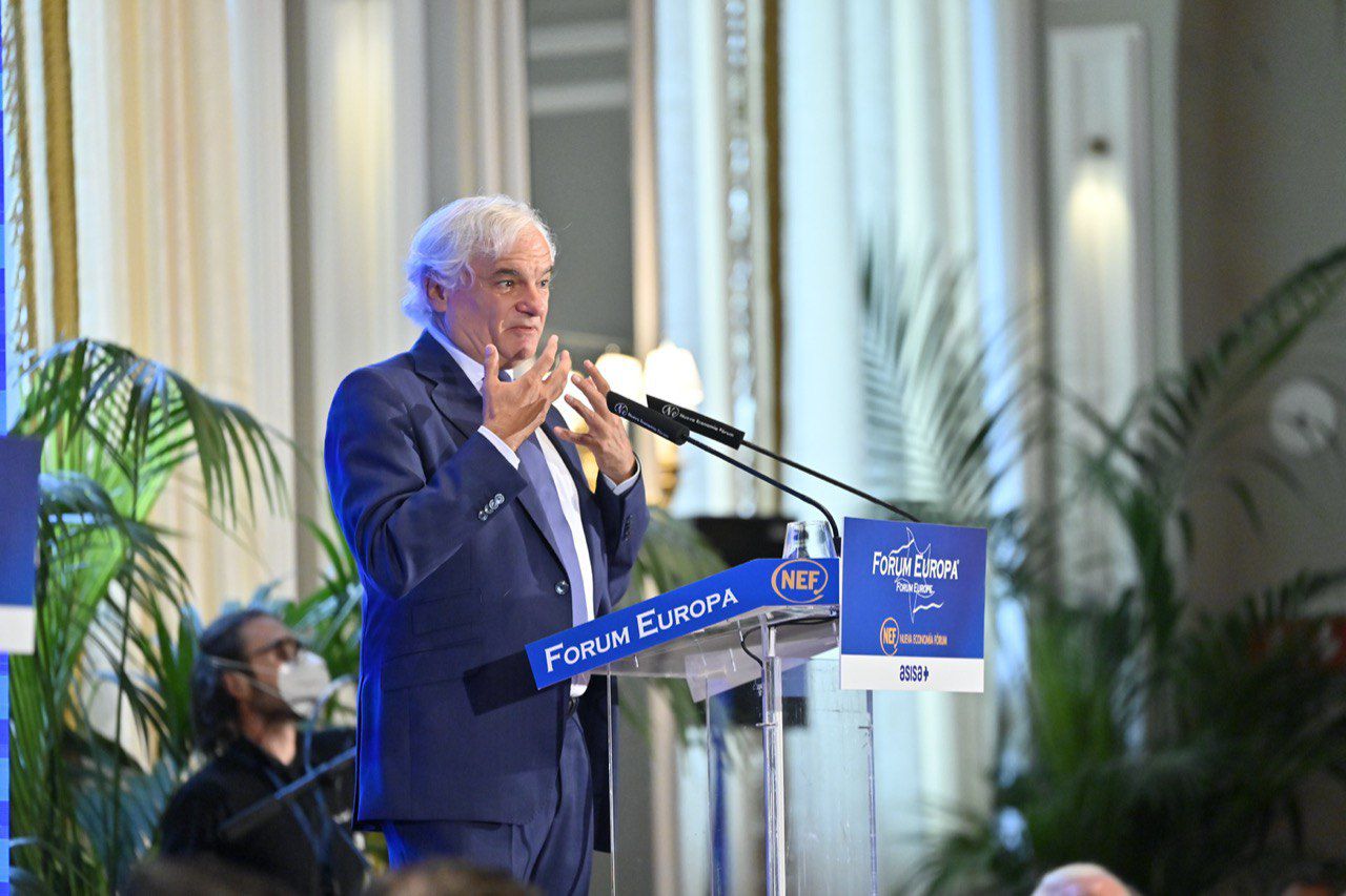 Ángel Garrido, presidente de la Confederación Empresarial de Madrid-CEOE (CEIM), comparece en el desayuno informativo de la organización.