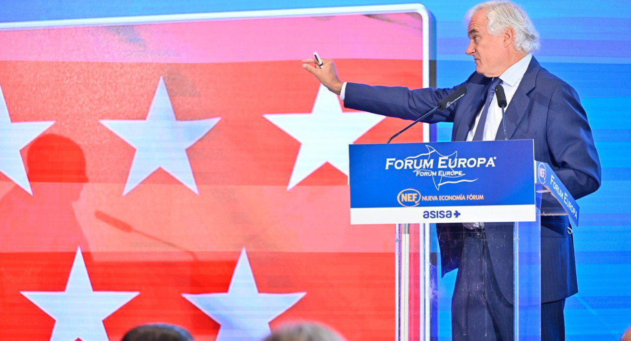 Ángel Garrido, presidente de la Confederación Empresarial de Madrid-CEOE (CEIM), comparece en el desayuno informativo de la organización.