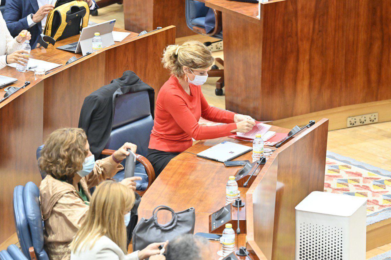 La portavoz del PSOE en la Asamblea de Madrid, Hana Jalloul